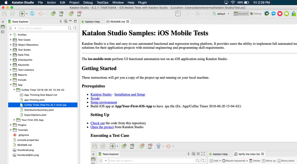 Select App Katalon