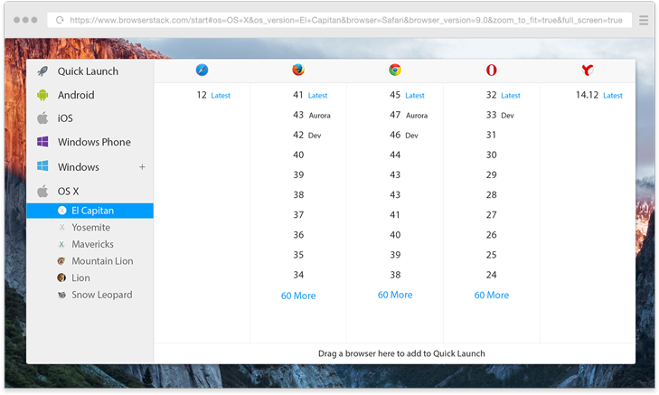 Browser compability testing