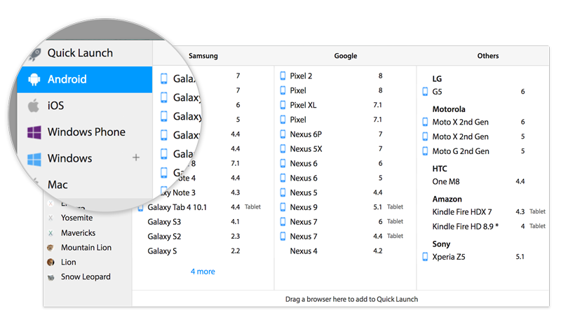 All devices on one machine